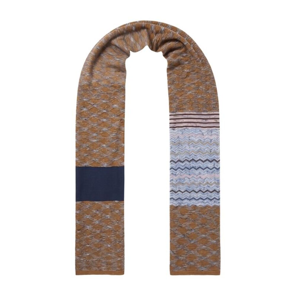 Missoni Mustard Classic Pattern Cotton Scarf